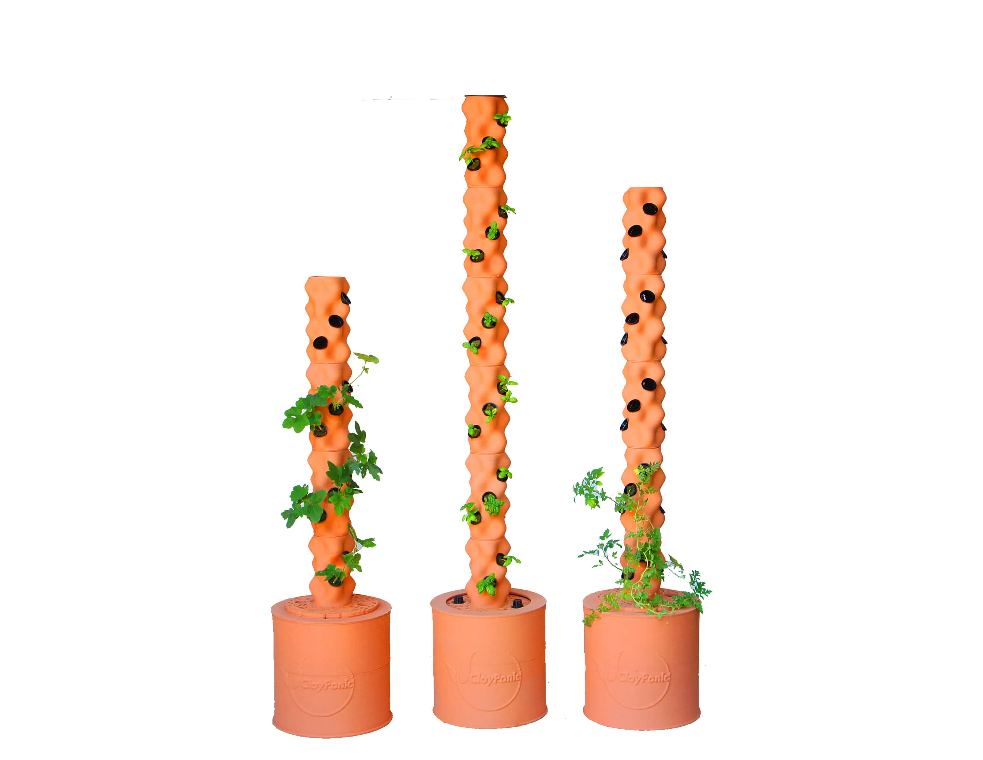 Three ceramic tower units